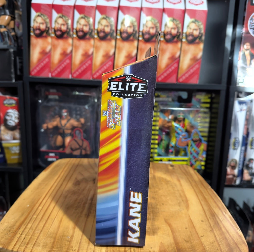 Kane WWE Elite SummerSlam action figure box side with Elite Collection logo