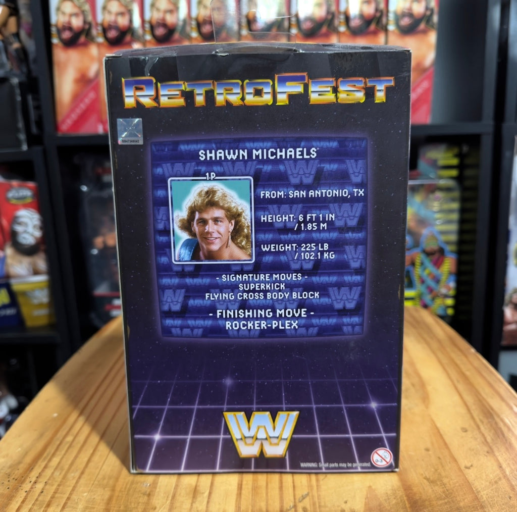 RetroFest box back panel with text stats, moves, and WWE logo