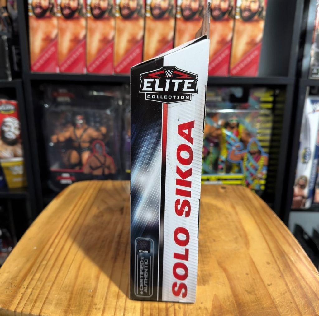 Solo Sikoa WWE Elite figure packaging with side branding and vertical logo