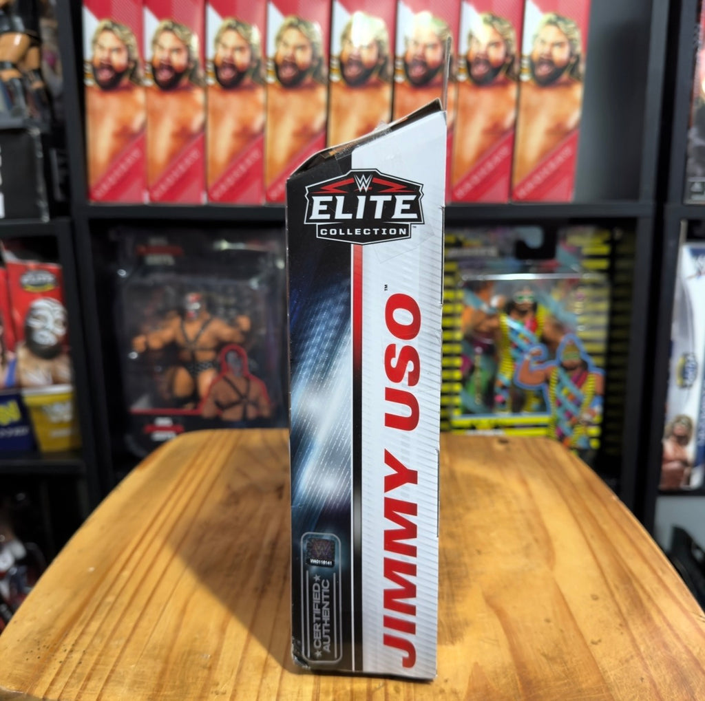 WWE Elite action figure box spine with vertical Uso branding and logo