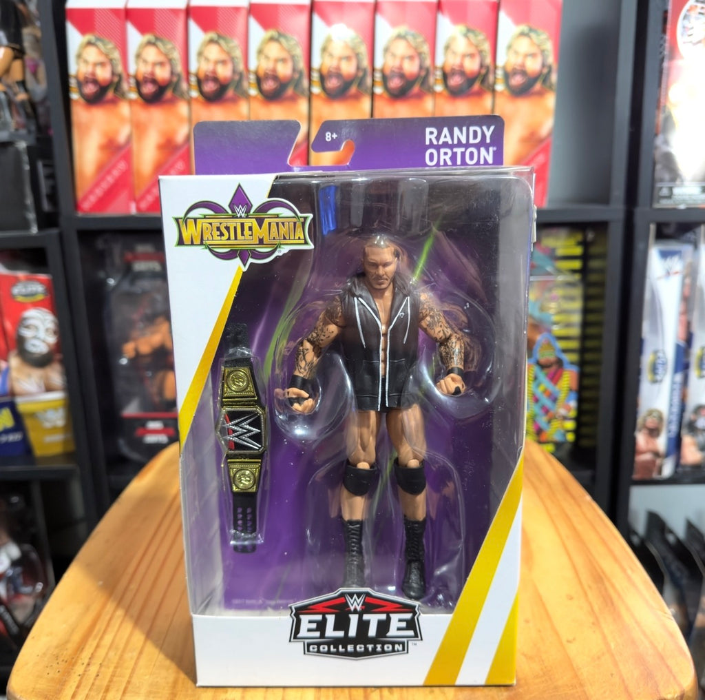 WrestleMania Elite Collection Randy Orton action figure in plastic blister package