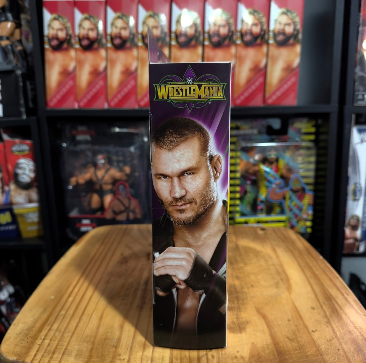 WrestleMania Elite Collection figure box with Randy Orton portrait
