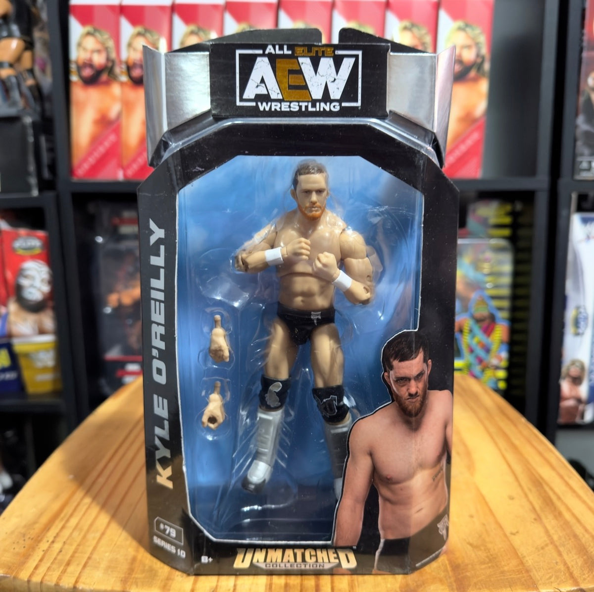 Kyle O'Reilly Unmatched Series 10 boxed action figure with blue blister window