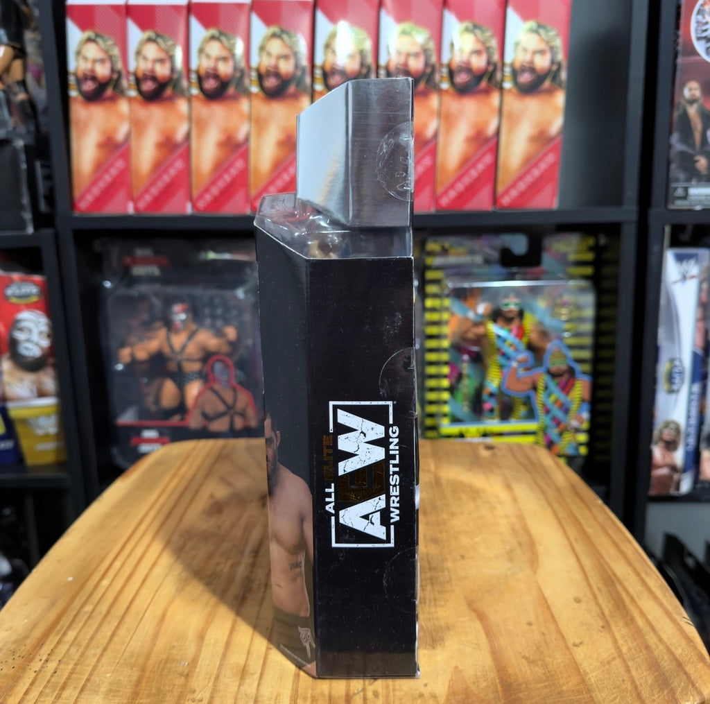 Kyle O'Reilly Unmatched Series 10 figure box back with AEW Wrestling logo