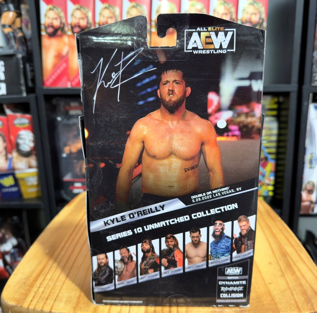 Kyle O'Reilly Unmatched Series 10 box back with wrestler portrait and product lineup