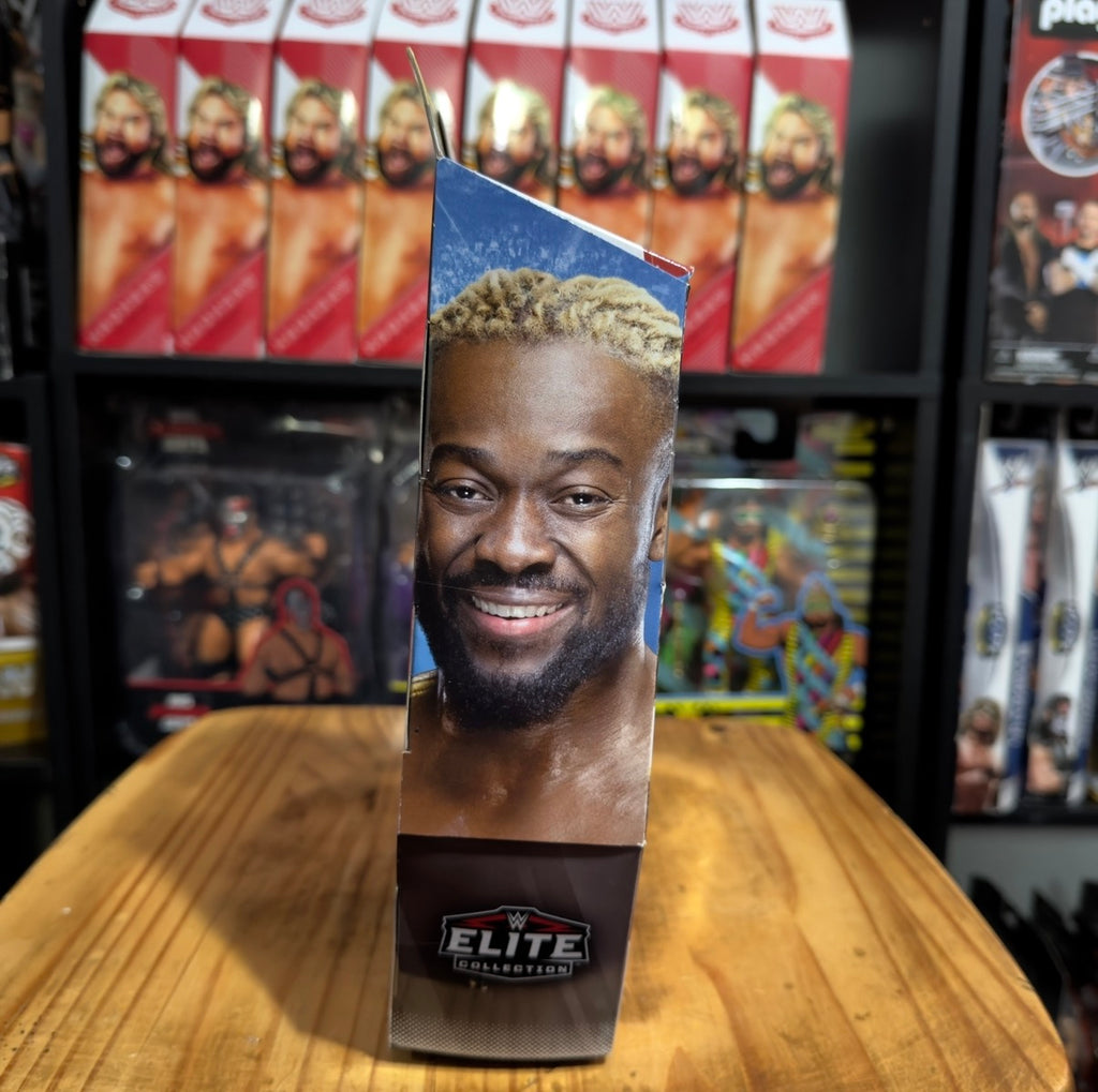WWE Elite Collection Kofi Kingston Top Picks box with Kofi portrait and Elite logo