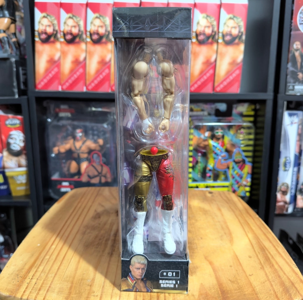 Boxed action figure with clear blister accessories and '01' series label