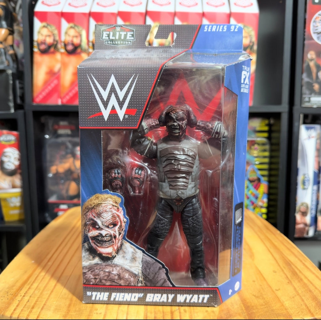 WWE Elite Series 92 boxed action figure with Fiend character in clear plastic