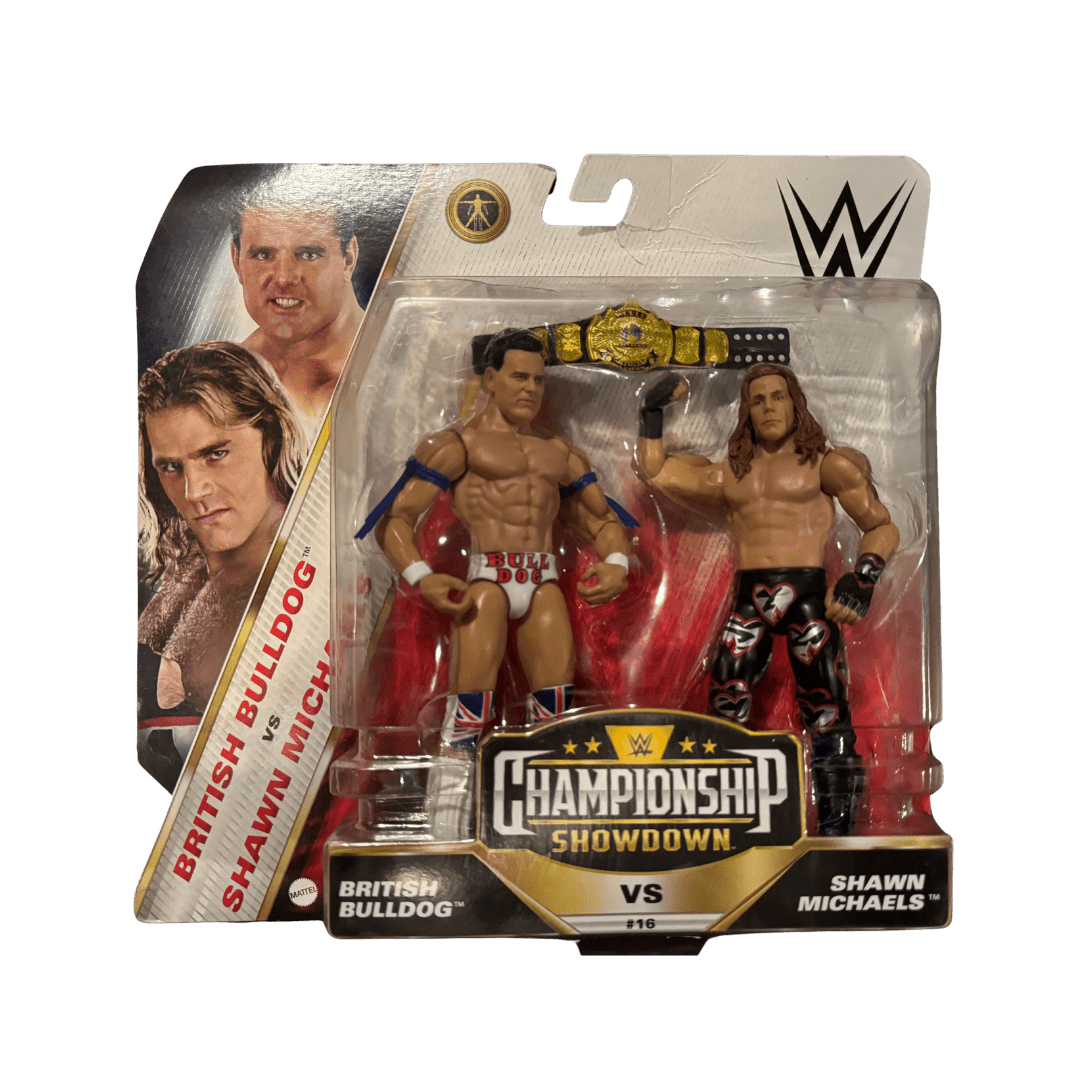 British Bulldog vs Shawn Michaels – WWE Championship Showdown 2-Pack Figure Set - Wrestling Thrift