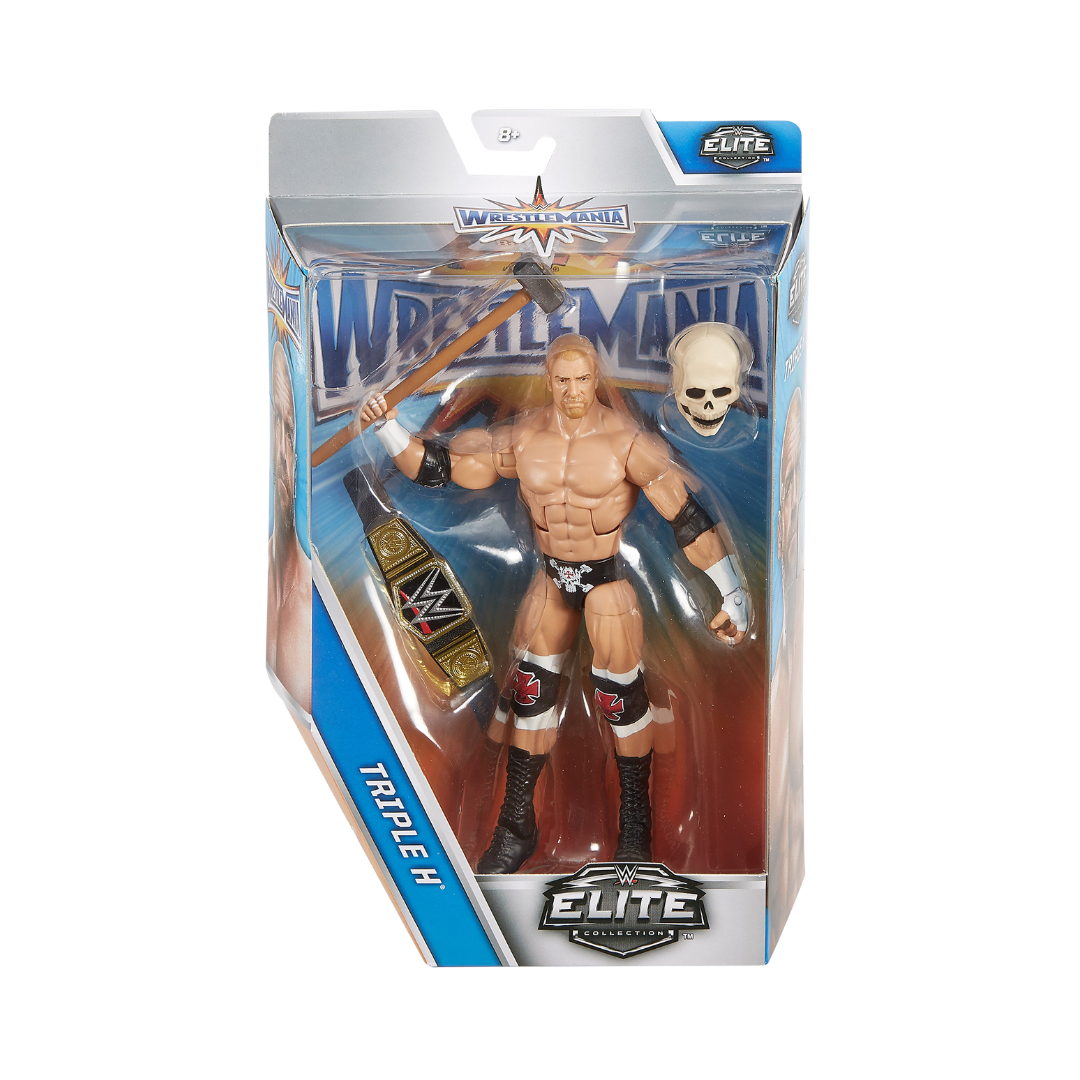 WWE WrestleMania Elite Triple H action figure in retail box