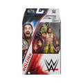 WWE wrestling action figure in yellow pants holding gold championship belt, in retail box