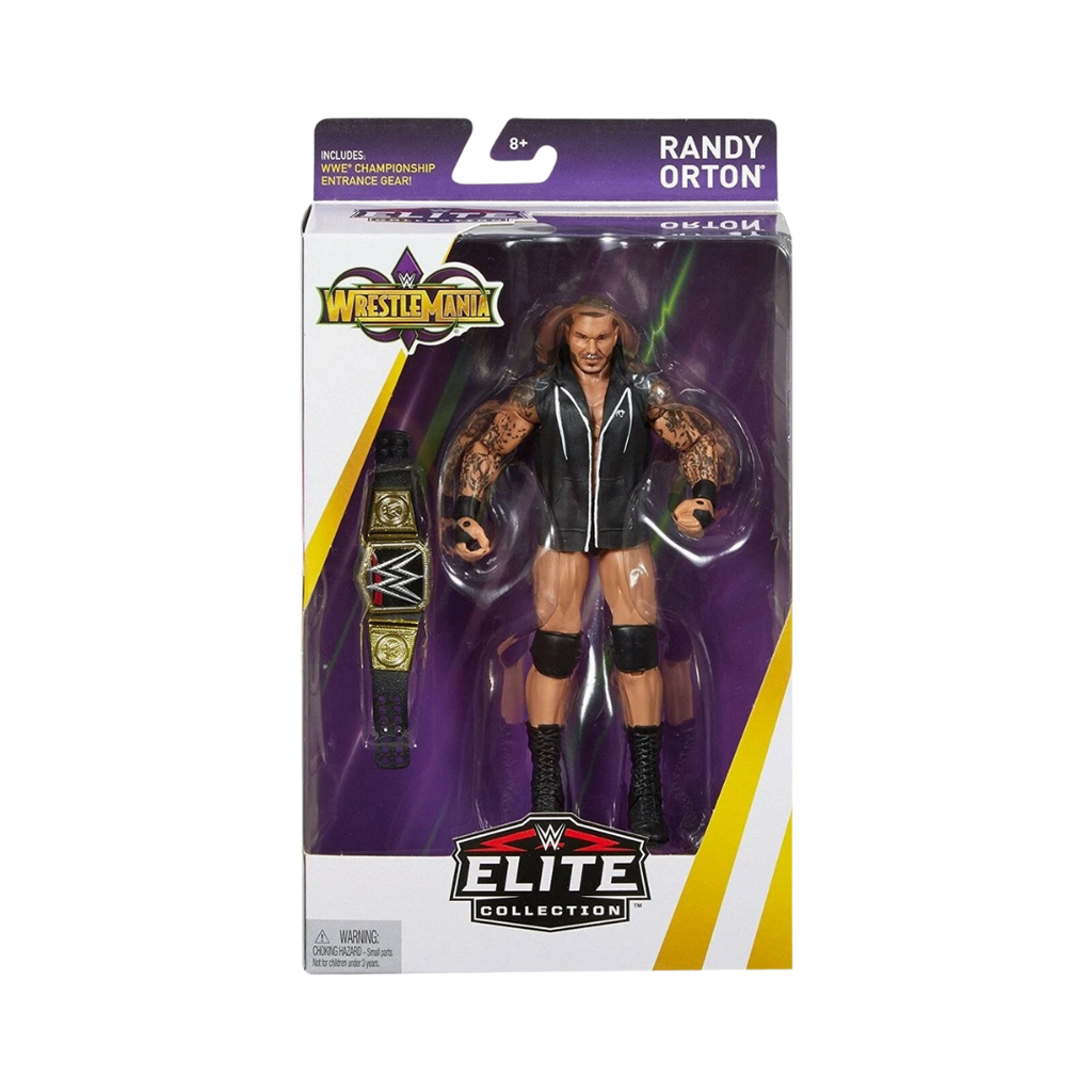 Randy Orton WWE WrestleMania Elite Collection action figure in black ring gear and boots
