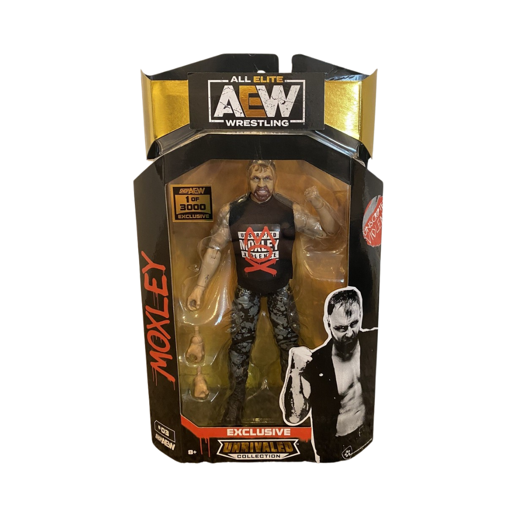 Jon Moxley AEW wrestling action figure in collectible box, exclusive 03