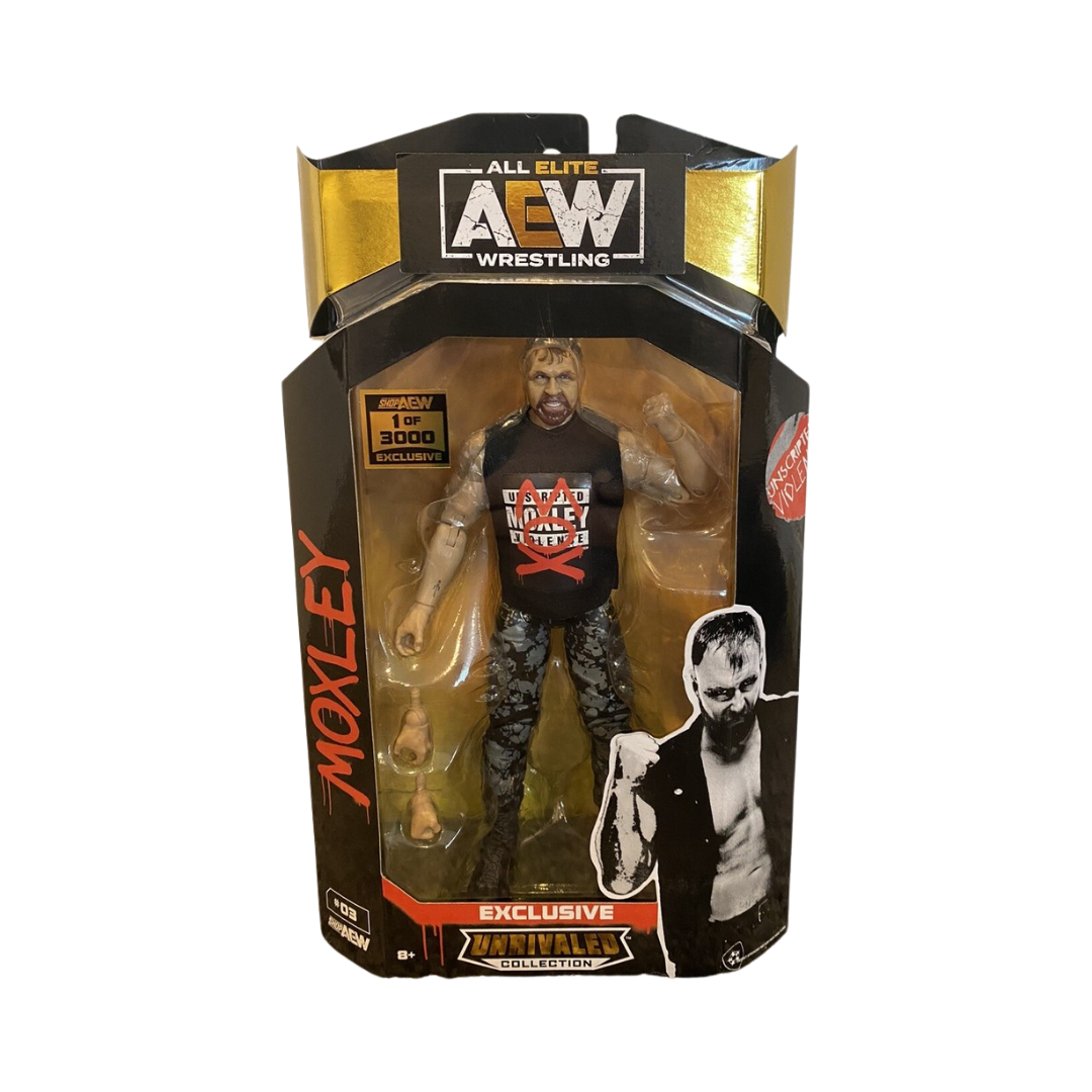 Jon Moxley AEW wrestling action figure in collectible box, exclusive 03