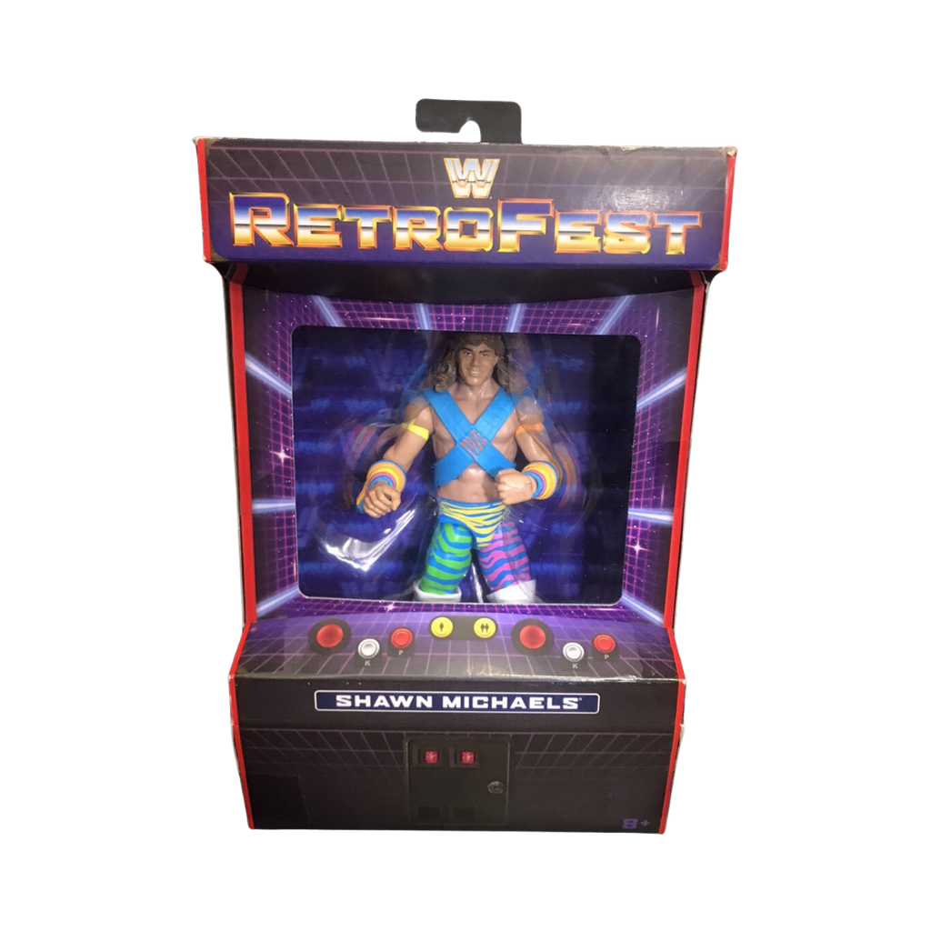 WWE RetroFest boxed Shawn Michaels collectible figure with character display window