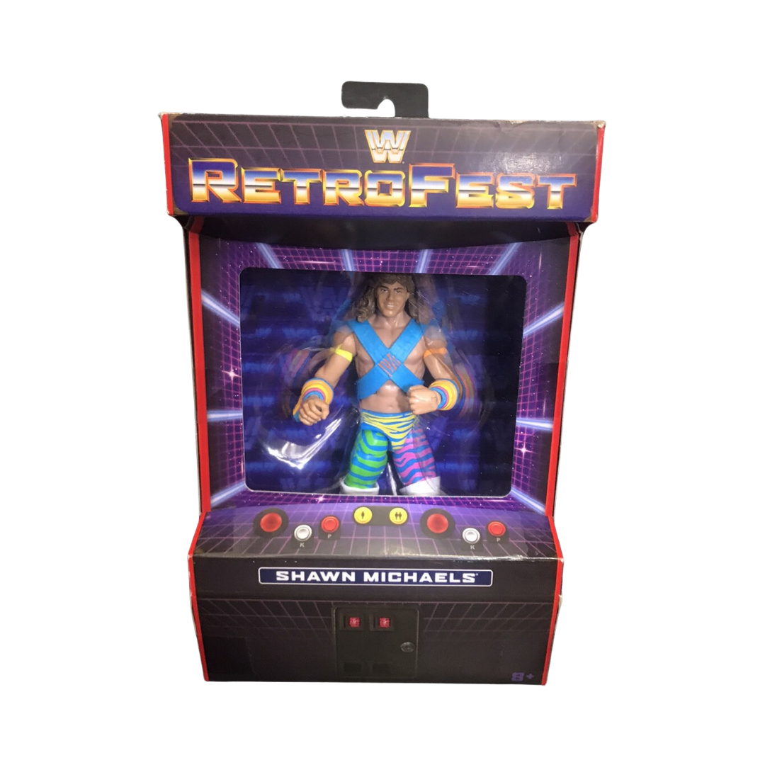 WWE RetroFest boxed Shawn Michaels collectible figure with character display window
