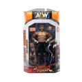 Kenny Omega AEW wrestling action figure in retail box packaging, Street Fighter style