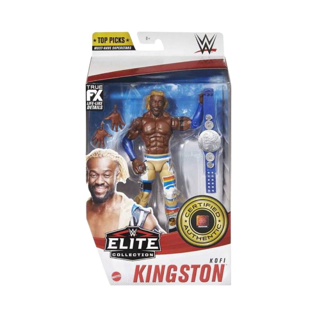 Kofi Kingston WWE Elite action figure in branded blister package