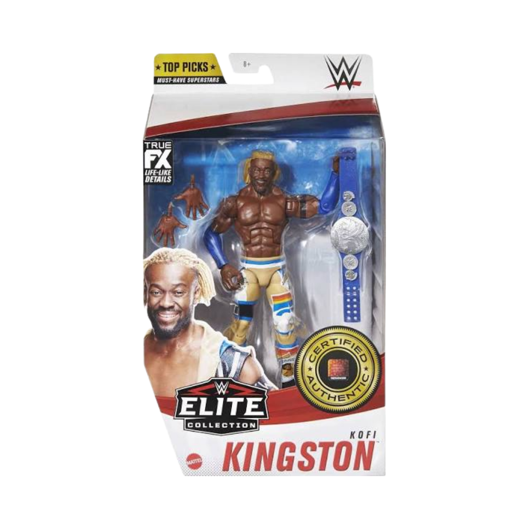 Kofi Kingston WWE Elite action figure in branded blister package