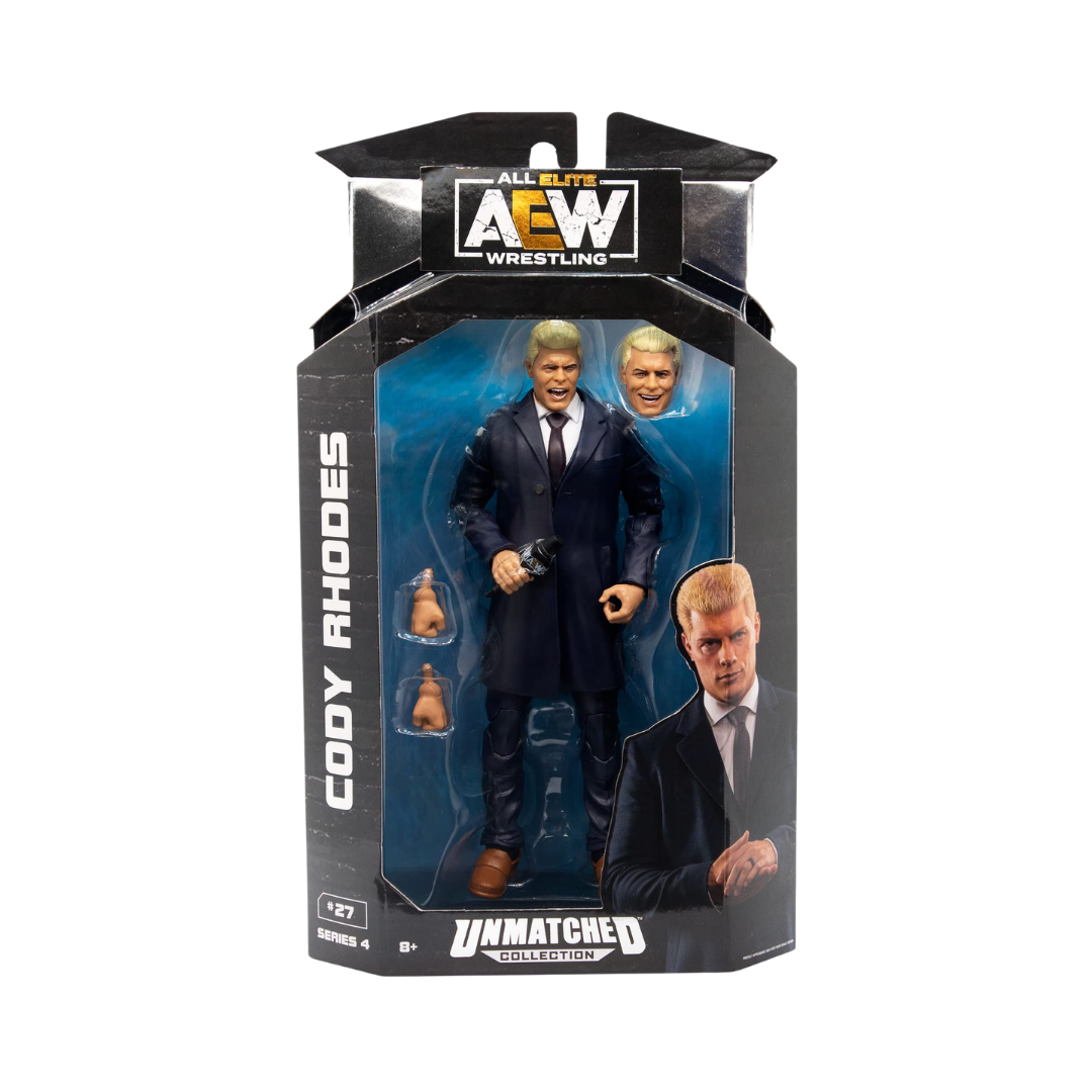 Cody Rhodes AEW Unmatched action figure in retail box, Series 4