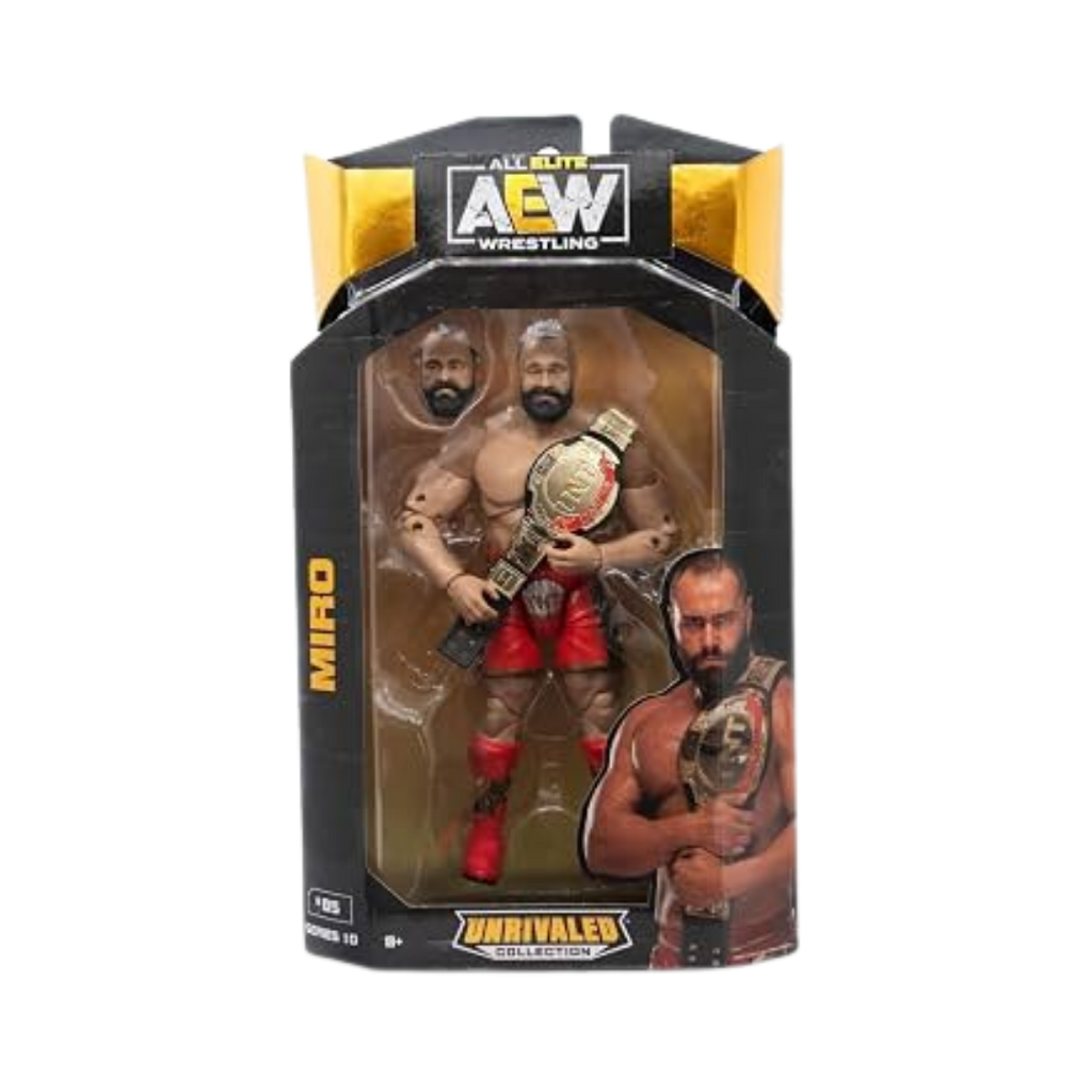 Miro AEW action figure in Unrivaled Collection boxed packaging