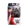 WWE Elite wrestling action figure in retail box, dark outfit with purple accents