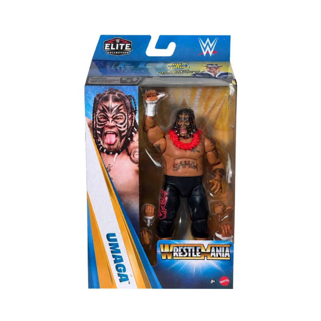 Umaga WWE Elite action figure in WrestleMania 2027 display box