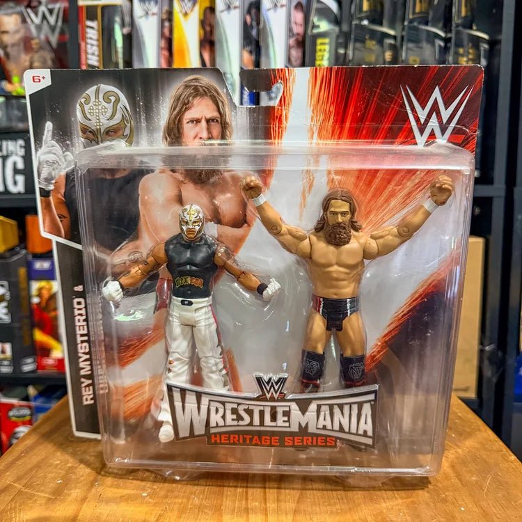 Rey Mysterio & Daniel Bryan WWE WrestleMania Heritage Series Figure Set - Wrestling Thrift