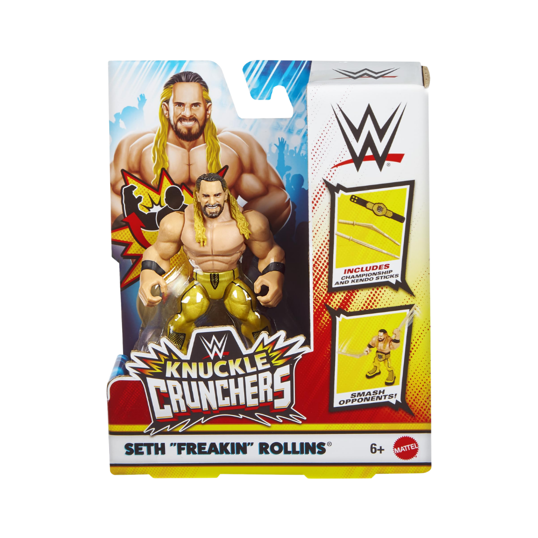 Seth “Freakin” Rollins WWE Knuckle Crunchers (Gold Variant) - Wrestling Thrift
