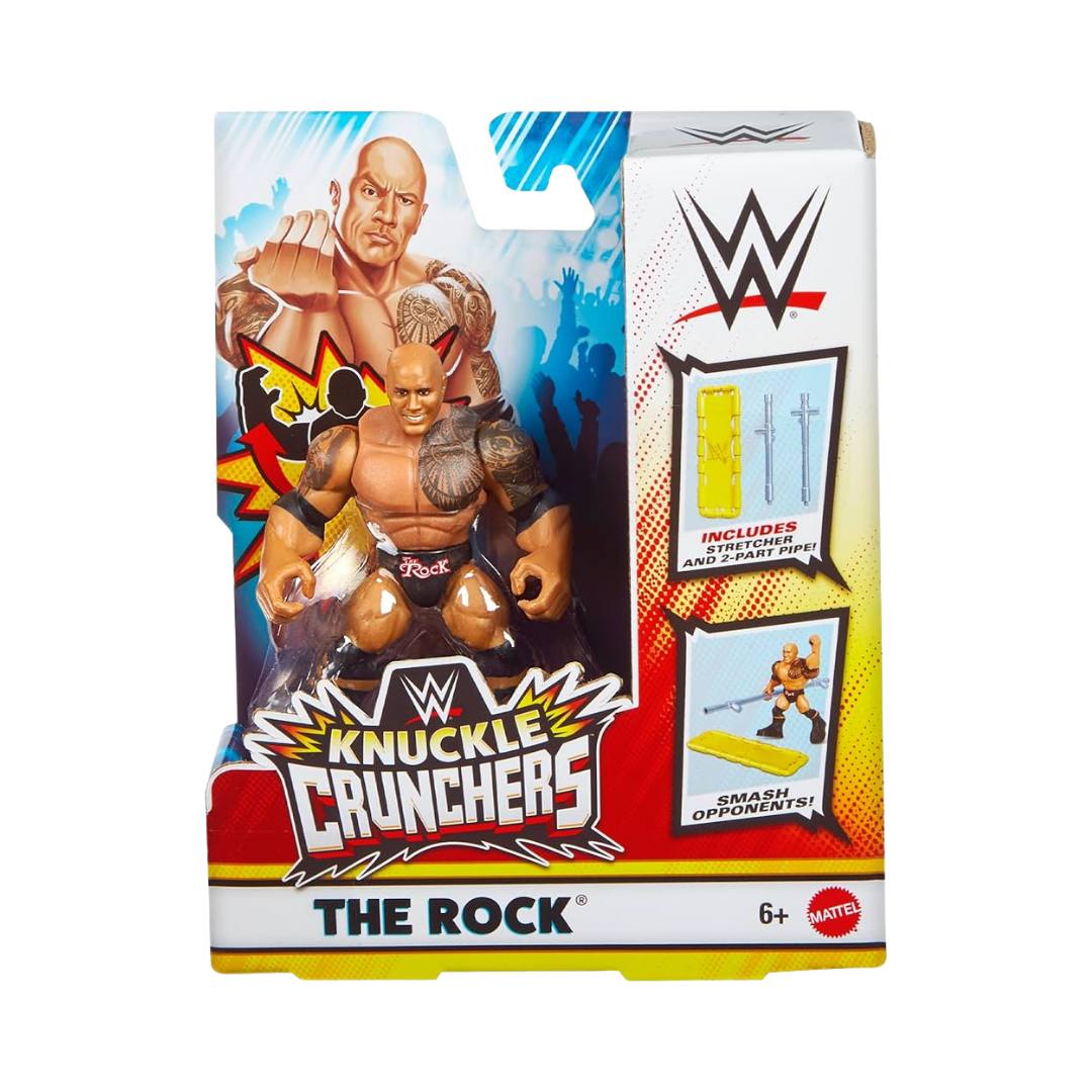 The Rock WWE Knuckle Crunchers Action Figure - Wrestling Thrift