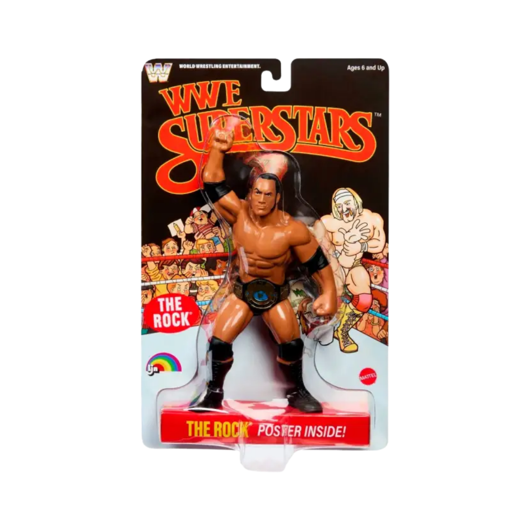 The Rock WWE LJN Superstars Series 3 (Black Card) - Wrestling Thrift